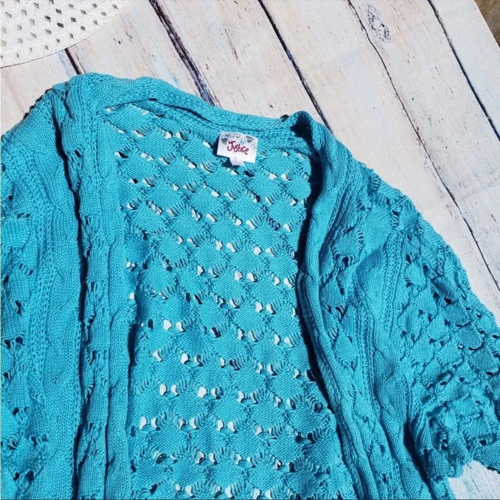 Girls Justice knit open Cardigan size 16